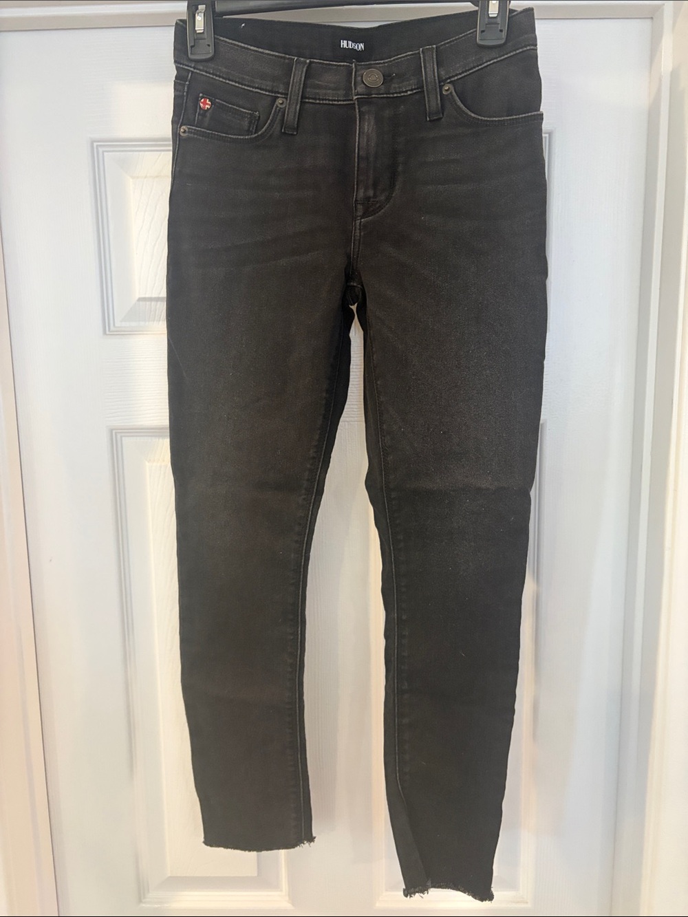 Hudson Jeans Black Ankle Crop Skinny Jeans